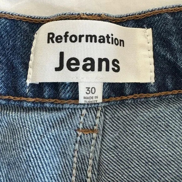 Reformation Cary Cuffed High Rise Slouchy Wide Leg Jeans - Picture 5 of 7